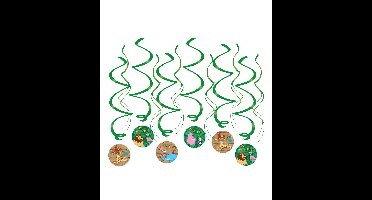 Swirl decorations jungle | 6 stuks