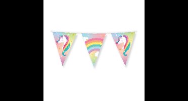 Vlaggenlijn unicorn folie 10 meter | 6 stuks