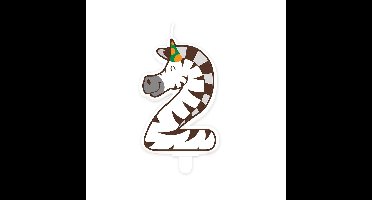 Jungle candle 2 zebra