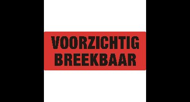Waarschuwingsetiket IEZZY voorzichtig breekbaar 130mmx50mm 500 stuks