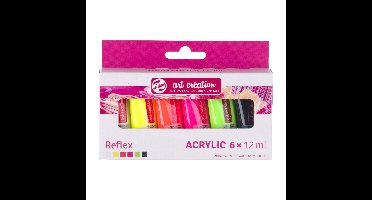 Acrylverf talens art creation set 6 reflexkleuren