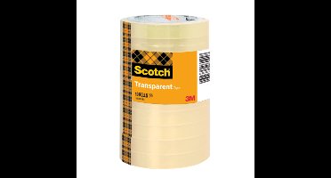 Plakband scotch 508 15mmx66m transparant 10 rollen