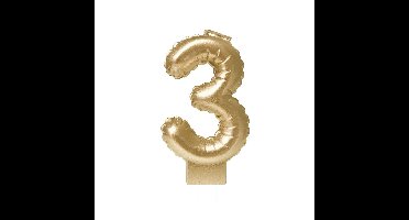 Foil balloon candle gold 3