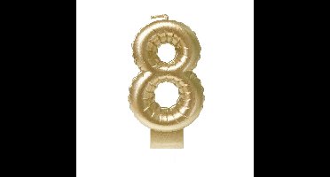 Foil balloon candle gold 8 | 4 stuks