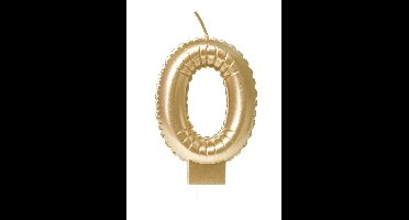 Foil balloon candle gold 0