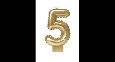 Foil balloon candle gold 5