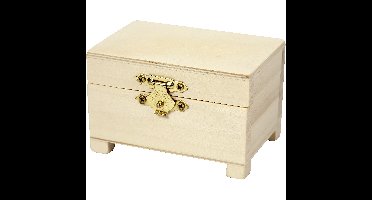 Schatkist creativ company 6x9x6cm hout | 3 stuks