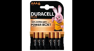 Batterij duracell plus powerboost 6x aaa | 10 stuks
