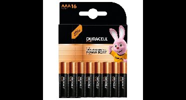 Batterij duracell plus powerboost 16x aaa | 10 stuks