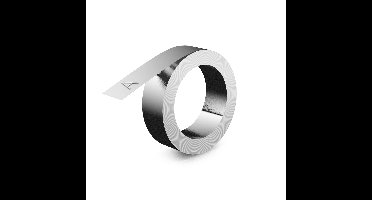 Relieftape dymo niet klevend aluminium 12mm zilver | 10 stuks