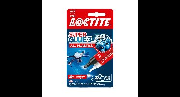 Secondenlijm loctite all plastic 2gr+4 ml | 12 stuks