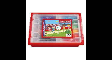 STABILO Extra-thick viltstift Abrikoos (kleur), Blauw, Groen, Lichtgroen, Lila, Oker, Oranje, Roze, Rood, Geel 96 stuk(s)