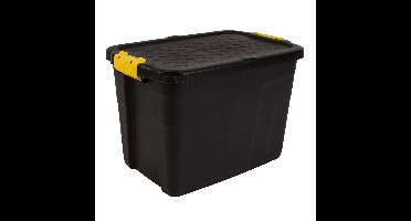 Opbergbox bankers box 60l met hndgr robuust zwart