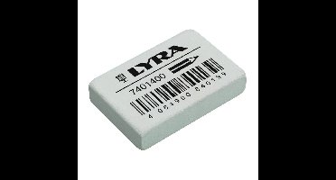 Gum lyra india rubber 40 stuks wit