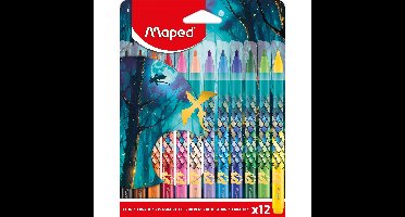 Viltstift maped dragon set 12 kleuren