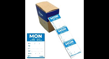 Etiket avery haccp maandag-blauw 40x56mm 500st | 6 stuks