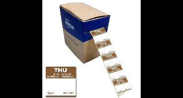 Etiket avery haccp donderdag-bruin 25x25mm 1000st