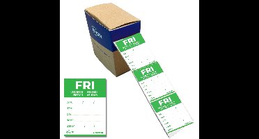 Etiket avery haccp vrijdag-groen 40x56mm 500st | 6 stuks