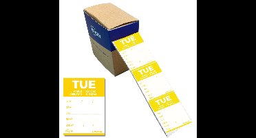 Etiket avery haccp dinsdag-geel 40x56mm 500st | 6 stuks