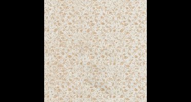 Cadeaupapier - Geschenkpapier - Brown leaves in white on brown 50 cm