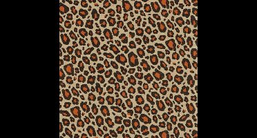 Cadeaupapier - Geschenkpapier - Leopard on brown ribbed 100 cm