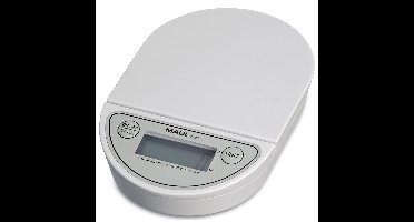 MAUL postweegschaal Oval 2 kg ( /1gr) incl. batterij wit