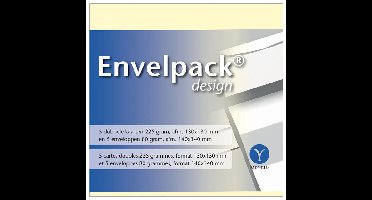 Dubbele kaart papyrus envelpack 140x140mm ivoor | 10 stuks
