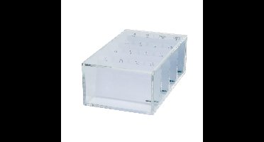MAUL visitekaartbox acryl met deksel incl. index 11.4x19x7.2cm