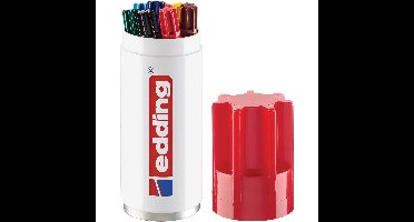 Edding permanent marker 3000, koker van 8 stuks in geassorteerde kleuren