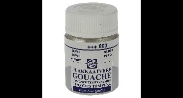 Talens plakkaatvef Extra Fijn flacon van 16 ml, zilver