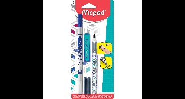 Maped roller Classic, op blister met 2 inktpatronen en 1 inktwisser