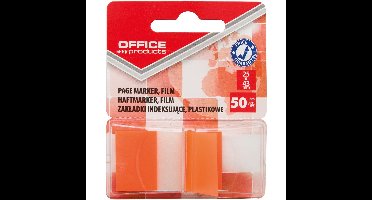 OFFICE products index, 25 x 43 mm, blister van 50 tabs, oranje