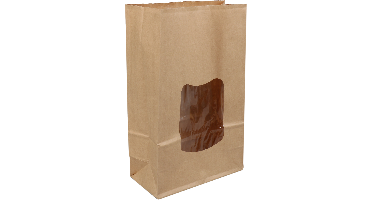 Zak | Blokbodemzak | Papier + PP | 155/ 70x242mm | bruin | 400 stuks