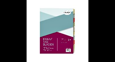 Tabbladen multo a4 23r karton 10dlg ass