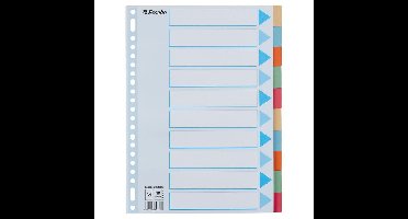 Tabbladen esselte premium a4 10dlg karton 23r ass