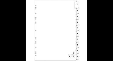 Tabblad kangaro 4r pk410c nr 1 10 wit karton