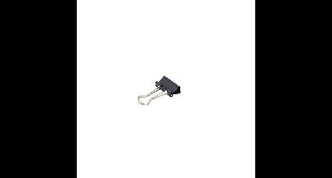 Papierklem maul 213 foldback 19mm zwart 12 stuks
