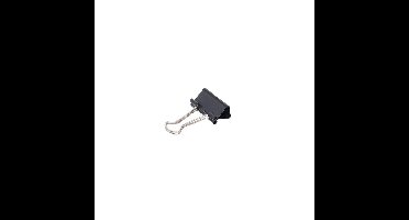 Papierklem maul 213 foldback 25mm zwart 12 stuks