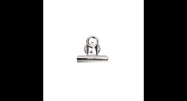 Papierklem maul bulldog magneet 52mm zilver 2st