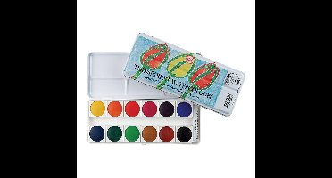 Talens aquarelverf, doos met 12 napjes