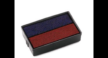 Stempelkussen colop e102 blauw en rood