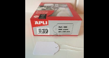 Hangetiket met koord 36x53 mm 392-500st - 12 stuks