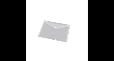 Documentenmap, met velcro sluiting, ft A4, geperforeerd, wit, pak van 10 stuks