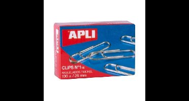 Paperclip nikkel nr.1½ lengte 26mm 100st