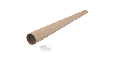 Koker | Karton | met dop | rond | Ø 50mm | 1000mm | bruin | 52 stuks