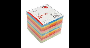 Memokubus quantore 90x90mm transparant assorti | 12 stuks