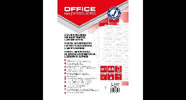 OFFICE products etiketten, wit, rechte hoeken, 100 vel, 210 x 297 mm, 1 etiket per vel