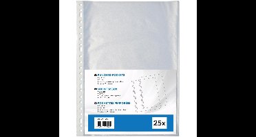 Geperforeerde showtas ft A4, 23-gaatsperforatie, pak van 25 stuks