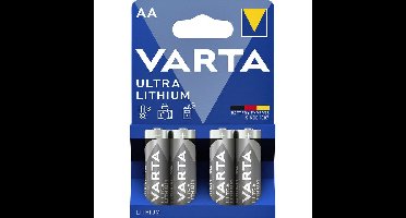 Batterij varta ultra lithium 4x aa | 10 stuks