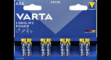 Batterij varta longlife power 8x aaa | 20 stuks